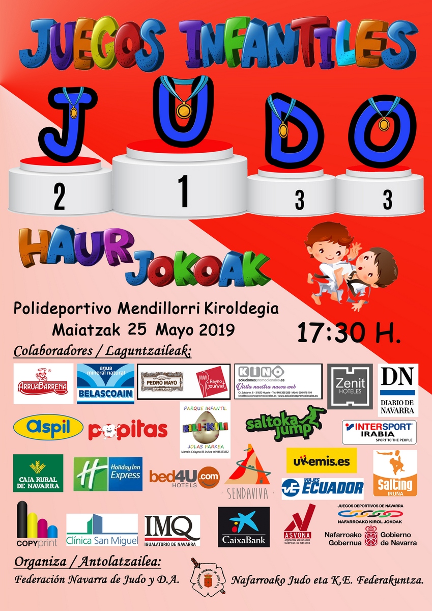 Divertida tarde en los Juegos Infantiles de Judo_Pamplona 25-05-19 FOTOS